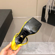 Load image into Gallery viewer, Versace Medusa Rhinestone Mules
