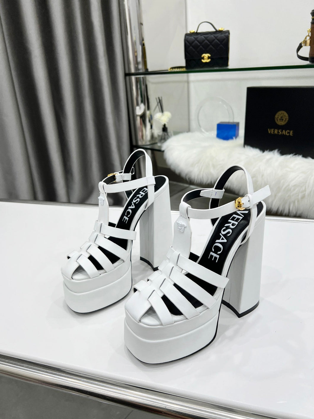 Versace La Medusa Platform Sandals