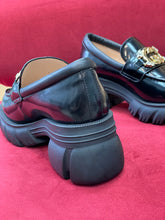 Load image into Gallery viewer, Gucci Women  Lug Sole interlocking G  Loafer
