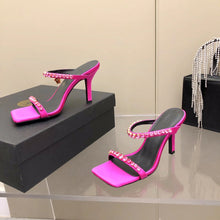 Load image into Gallery viewer, Versace Medusa Rhinestone Mules
