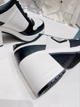 Load image into Gallery viewer, Prada Downtown High Heel Leather Sneakers
