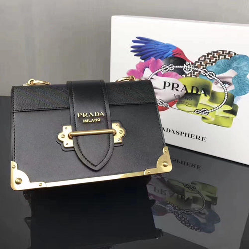 Prada Leather Cahier Bag - LUXURY KLOZETT