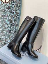 Load image into Gallery viewer, Prada Brushed Leather and Nylon Boots
