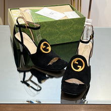 Load image into Gallery viewer, Gucci Blonde Heeled Sandal
