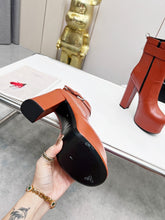 Load image into Gallery viewer, YSL  Cherry Buckle Platform Boots
