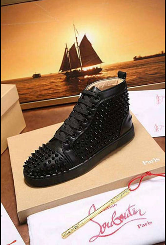 Christian Louboutin Spike High Top Sneakers - LUXURY KLOZETT