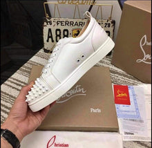 Load image into Gallery viewer, Christian Louboutin Spike Low Top white - LUXURY KLOZETT
