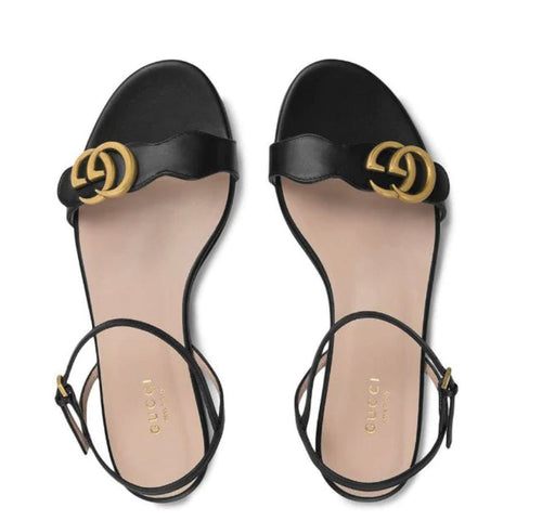 Gucci Double G Leather Sandals - LUXURY KLOZETT