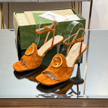 Load image into Gallery viewer, Gucci Blonde Heeled Sandal
