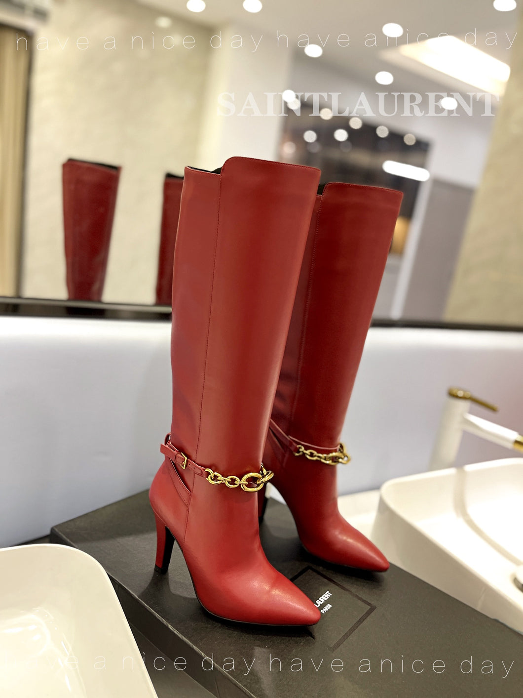 YSL Le Maillon Boots