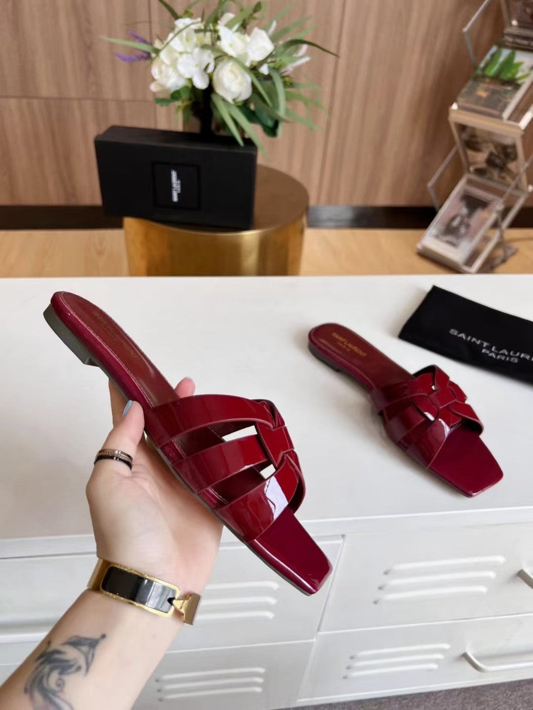 YSL Tribute Flat Mule