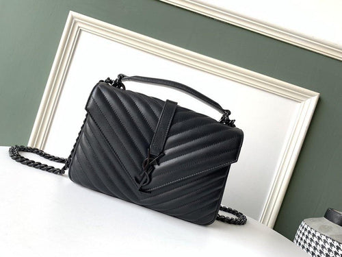 YSL College Medium Quilted Leather Bag - LUXURY KLOZETT