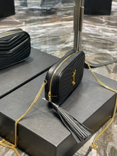 Load image into Gallery viewer, YSL Lou Mini Bag In Quilted  Grain  De Poudre Embossed Leather
