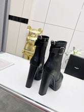 Load image into Gallery viewer, YSL  Cherry Buckle Platform Boots
