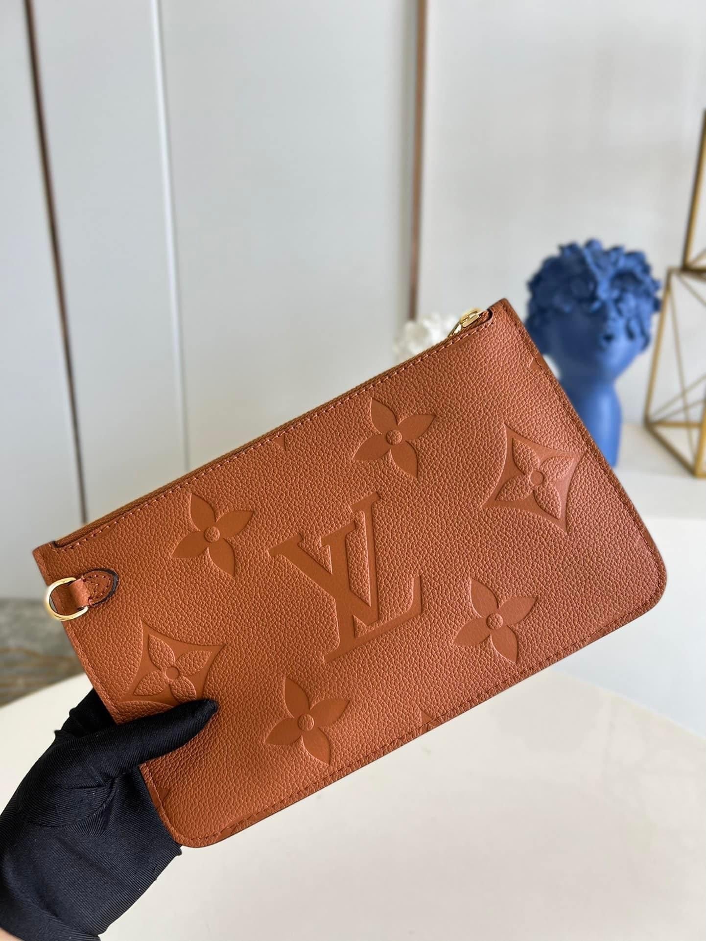 Louis Vuitton LV Neverfull empreinte leather Cognac ref.615540 - Joli Closet