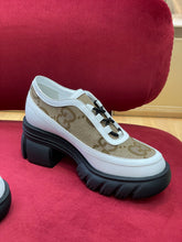 Load image into Gallery viewer, Gucci Women  Lug Sole interlocking G  Loafer
