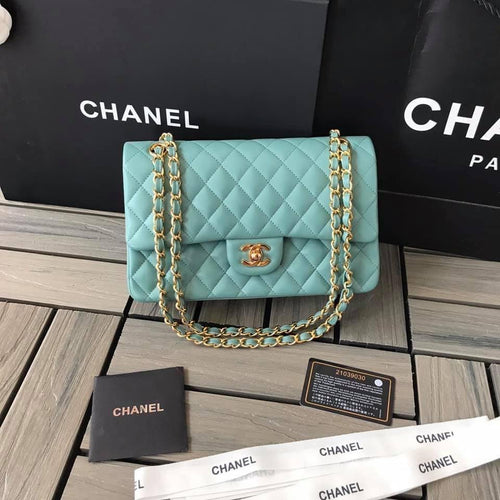 Chanel Caivar Double Flap Bag - LUXURY KLOZETT