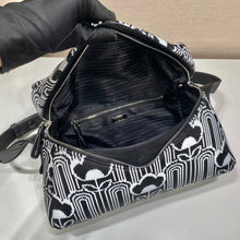 Load image into Gallery viewer, Prada Jacquard Knit An Leather Signaux Bag
