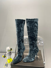 Load image into Gallery viewer, YSL  Talia Boots In Velvet
