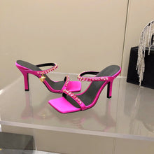 Load image into Gallery viewer, Versace Medusa Rhinestone Mules
