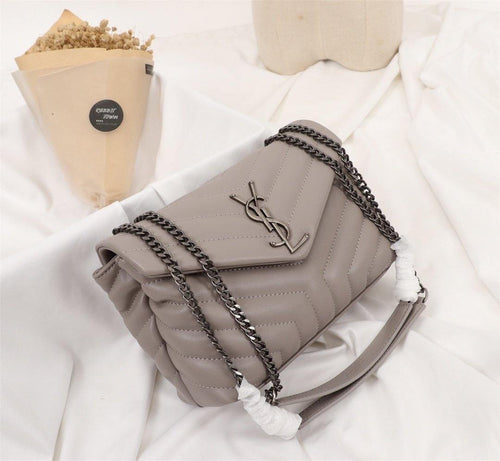 YSL Loulou Medium In MATELASSÉ “Y” Leather - LUXURY KLOZETT