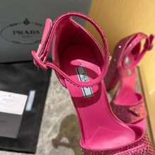 Load image into Gallery viewer, Prada Satin Platform With Crystals
