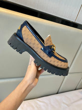 Load image into Gallery viewer, Gucci Women  Lug Sole Horsebit Loafer

