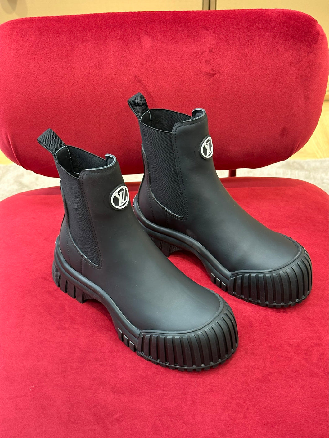 Louis Vuitton Ruby Flat Ranger Boots