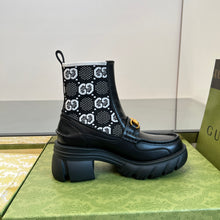 Load image into Gallery viewer, Gucci Women  GG Jersey Boots with Horsebit
