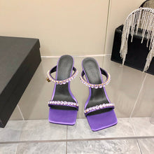 Load image into Gallery viewer, Versace Medusa Rhinestone Mules
