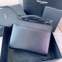 Load image into Gallery viewer, YSL Cassandra Medium Top Handle Bag in Grain Poudre Embossed Leather
