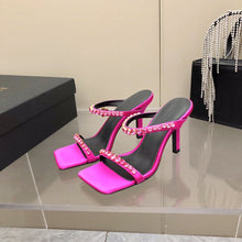 Load image into Gallery viewer, Versace Medusa Rhinestone Mules
