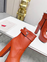 Load image into Gallery viewer, YSL  Cherry Buckle Platform Boots
