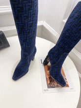 Load image into Gallery viewer, Fendi High-heeled  FF Chenille Boots
