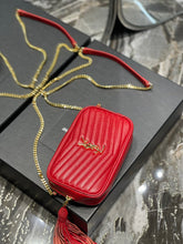 Load image into Gallery viewer, YSL Lou Mini Bag In Quilted  Grain  De Poudre Embossed Leather
