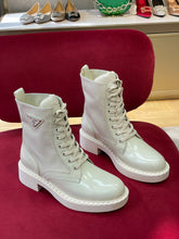 Load image into Gallery viewer, Prada Brushed-Leather and Re-Nylon Boots
