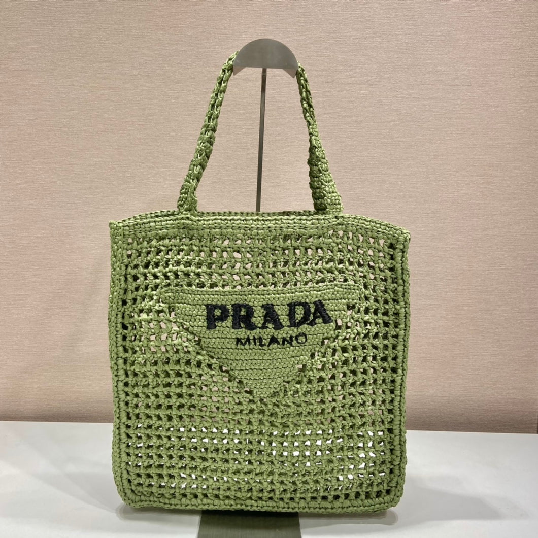 Prada Raffia Tote Bag