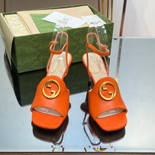 Load image into Gallery viewer, Gucci Blonde Heeled Sandal
