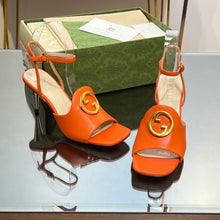 Load image into Gallery viewer, Gucci Blonde Heeled Sandal
