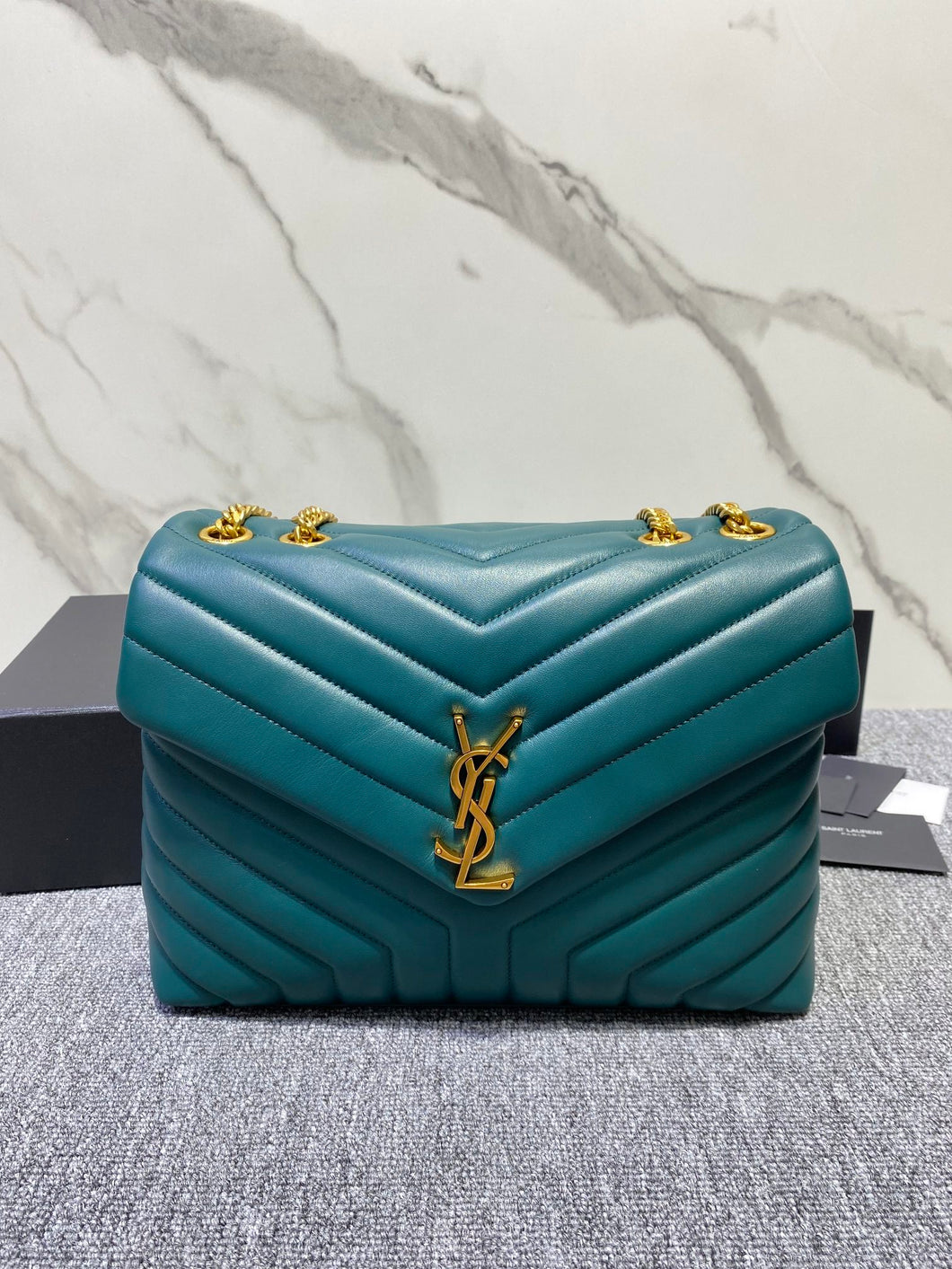 YSL Loulou Medium Chain Bag In Y Leather