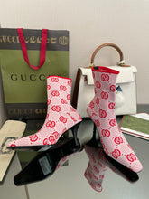 Load image into Gallery viewer, Gucci GG Knit Ankle Boots

