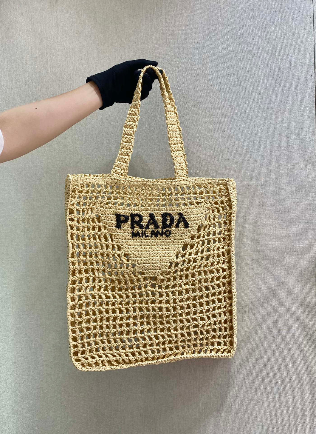 Prada Raffia Tote Bag