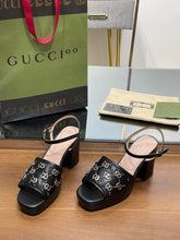 Load image into Gallery viewer, Gucci Interlocking G  Studs Sandal
