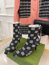 Load image into Gallery viewer, Gucci GG Knit Ankle Boots
