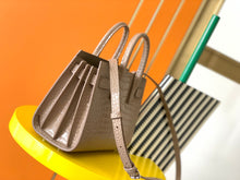 Load image into Gallery viewer, YSL Classic Sac De Jour Nano  In Crocodile Shiny Embossed Leather
