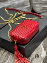 Load image into Gallery viewer, YSL Lou Mini Bag In Quilted  Grain  De Poudre Embossed Leather
