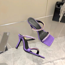 Load image into Gallery viewer, Versace Medusa Rhinestone Mules
