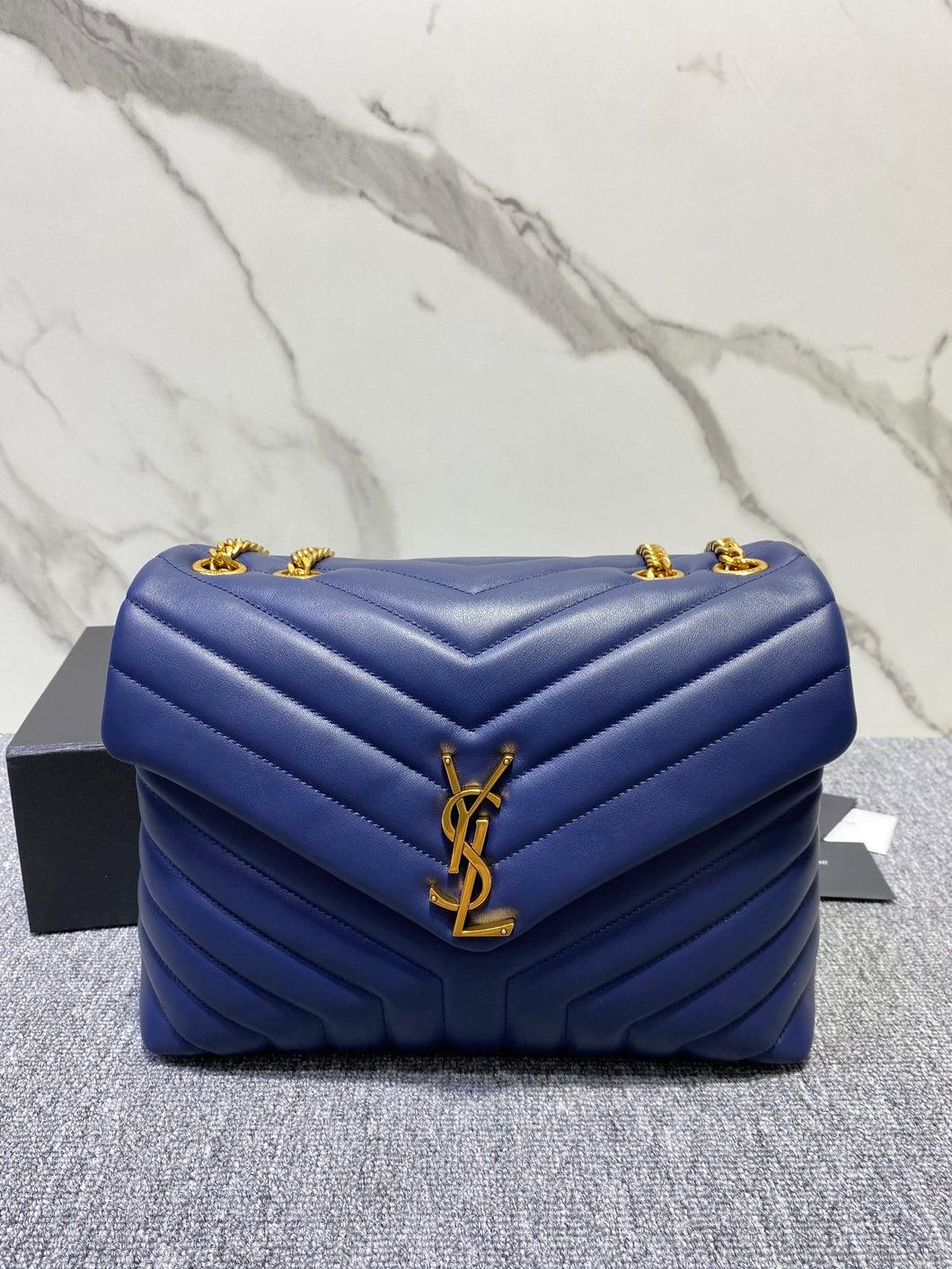 YSL Loulou Medium Chain Bag In Y Leather