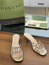 Load image into Gallery viewer, Gucci Women Slide Sandal With Crystals
