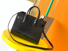 Load image into Gallery viewer, YSL Classic Sac De Jour Nano  In Crocodile Shiny Embossed Leather
